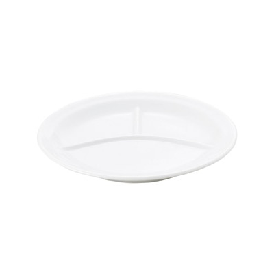 山万 62345-030 白玉渕 丸8吋ランチ皿 1個（ご注文単位1個）【直送品】