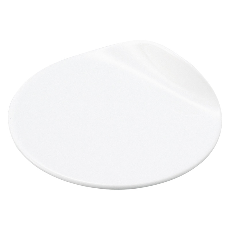 山万 57308-400 ツマミ 白磁 11.5cmプレ 1個（ご注文単位1個）【直送品】