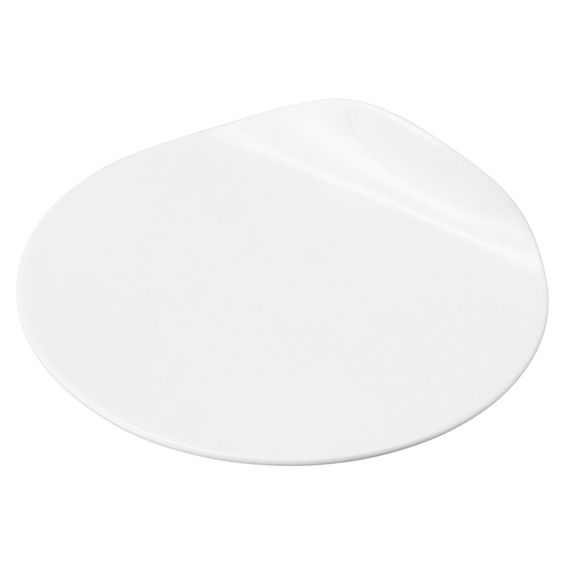 山万 57312-400 ツマミ 白磁 20.5cmプレ 1個（ご注文単位1個）【直送品】