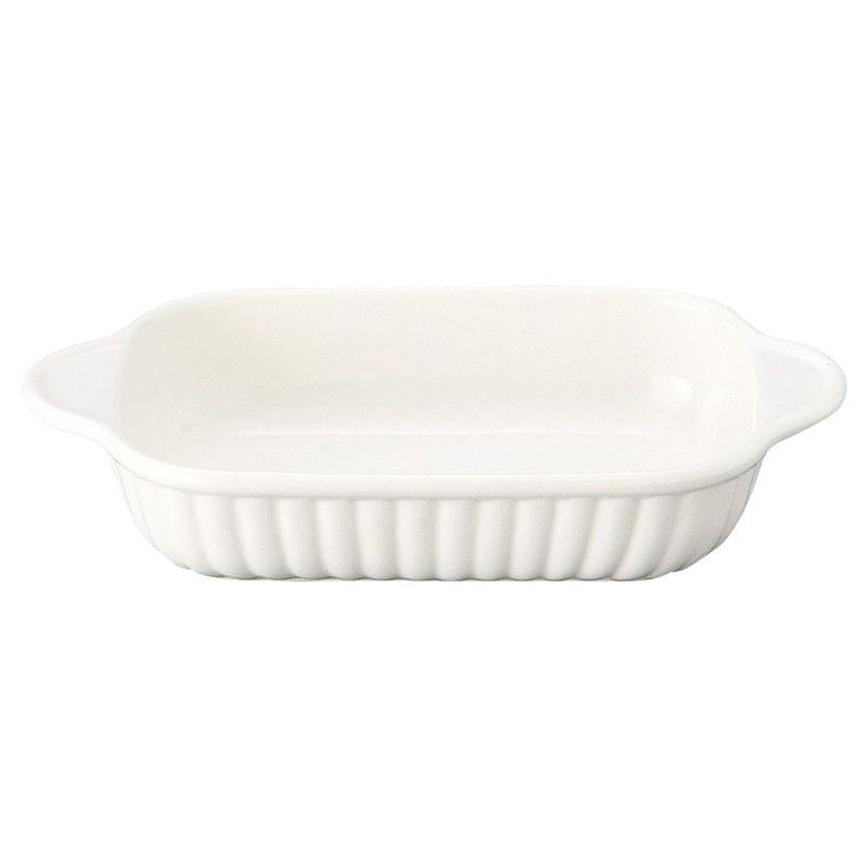 山万 64307-650 乳白 長角グラタン 1個(ご注文単位1個)【直送品】