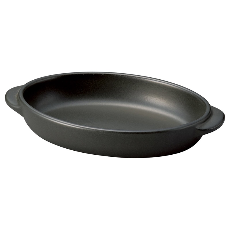 山万 64619-440 黒楕円グラタン大 1個（ご注文単位1個）【直送品】