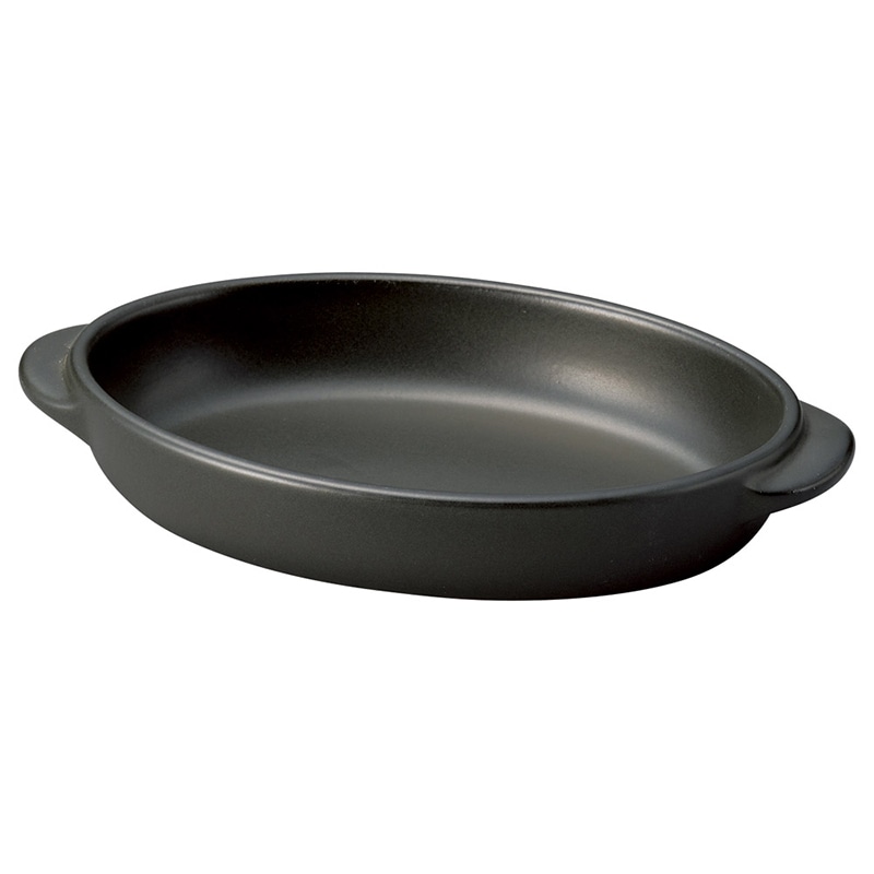 山万 64620-440 黒楕円グラタン小 1個（ご注文単位1個）【直送品】