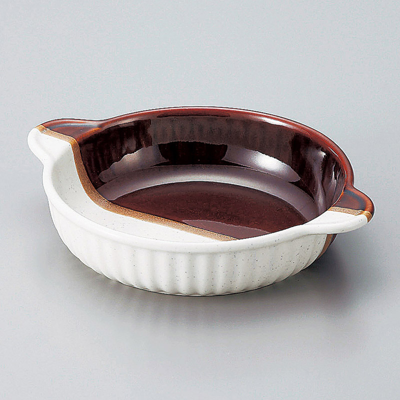 山万 64915-650 掛分丸グラタン(萬古焼) 1個（ご注文単位1個）【直送品】