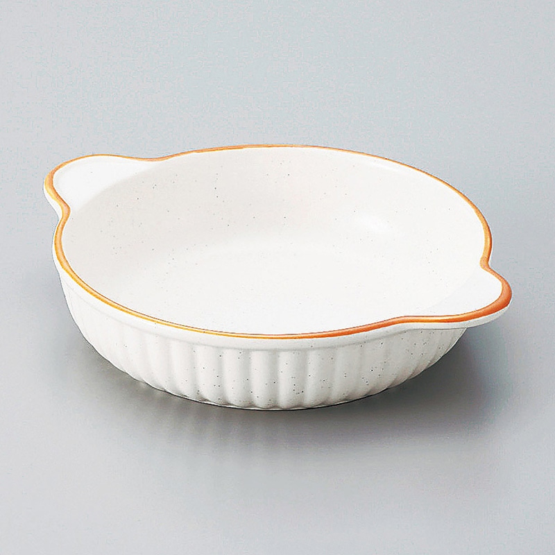 山万 64922-650 ORライン丸グラタン 萬古焼 1個（ご注文単位1個）【直送品】