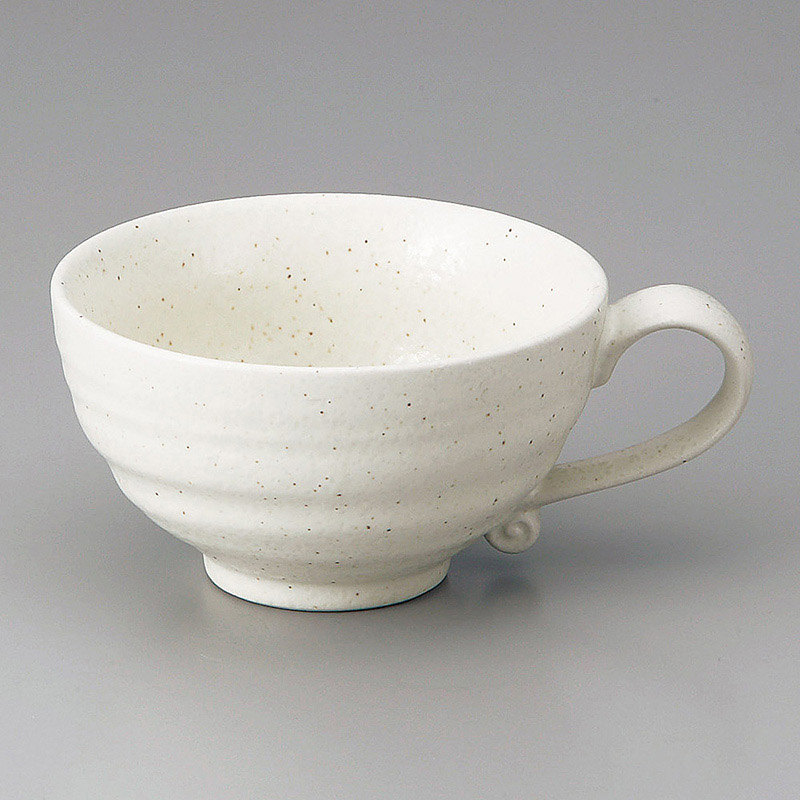 山万 65117-400 粉引片手スープ 1個（ご注文単位1個）【直送品】