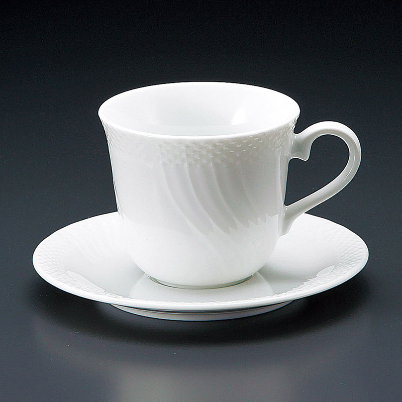 山万 65245-400 白磁ストリームアメリカン碗皿 1個(ご注文単位1個)【直送品】