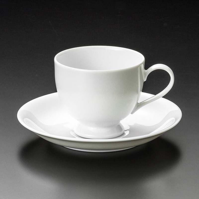 山万 65360-400 白磁チャペルコーヒー碗皿 1個（ご注文単位1個）【直送品】