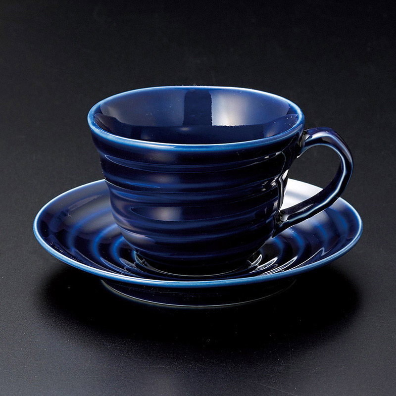 山万 65566-400 ルリ雲型コーヒー碗皿 1個（ご注文単位1個）【直送品】