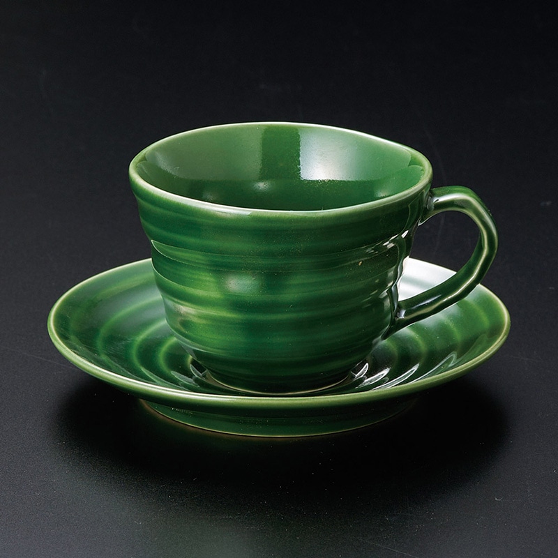 山万 65572-400 織部ブランカコーヒー碗皿 1個（ご注文単位1個）【直送品】