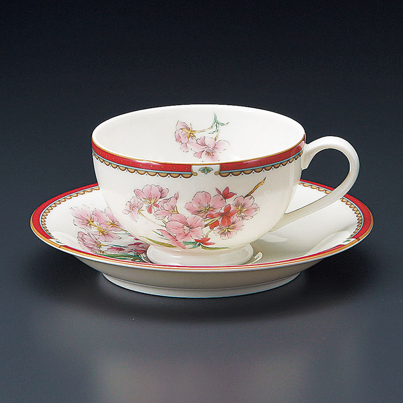 山万 65806-440 NBサクラ紅茶碗皿 1個(ご注文単位1個)【直送品】