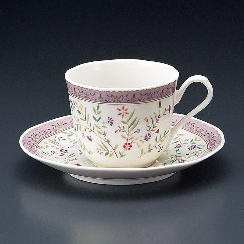 山万 65912-400 小花NBコーヒー碗皿 1個（ご注文単位1個）【直送品】