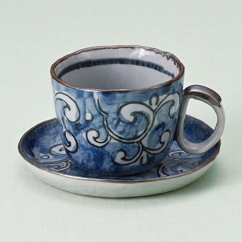 山万 66057-510 濃唐草碗皿 1個（ご注文単位1個）【直送品】