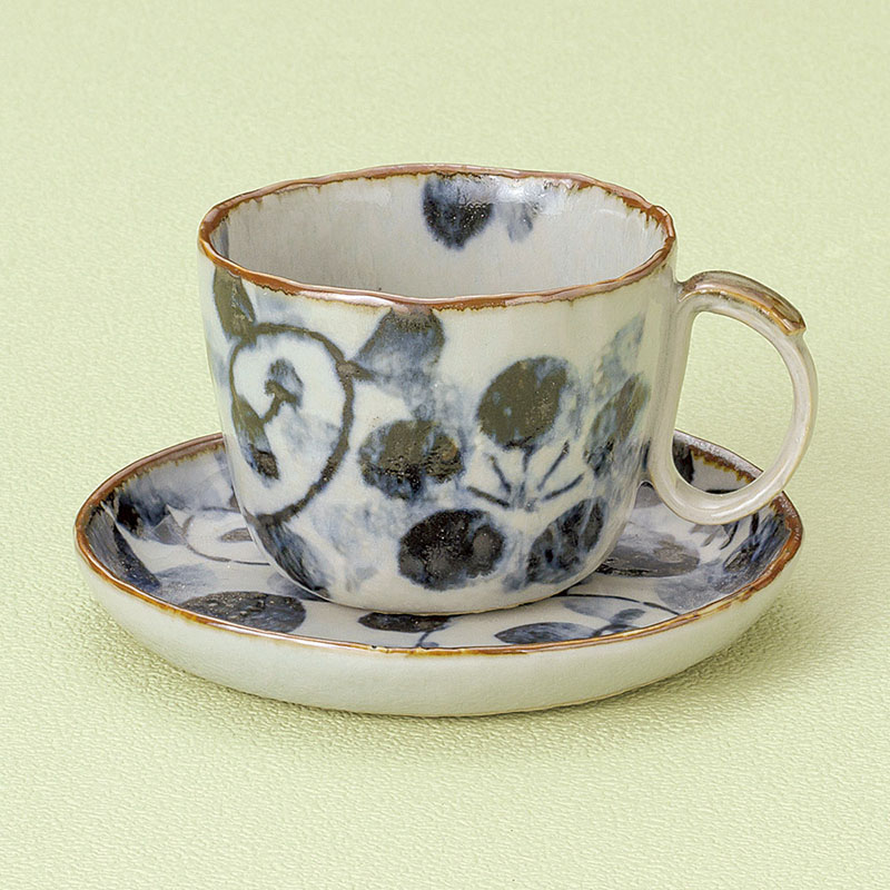 山万 66060-510 古染花コーヒー碗皿 1個（ご注文単位1個）【直送品】