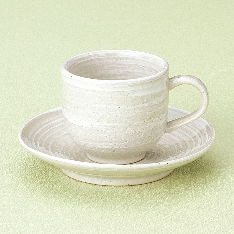 山万 66054-660 若草コーヒー碗皿(信楽焼) 1個（ご注文単位1個）【直送品】