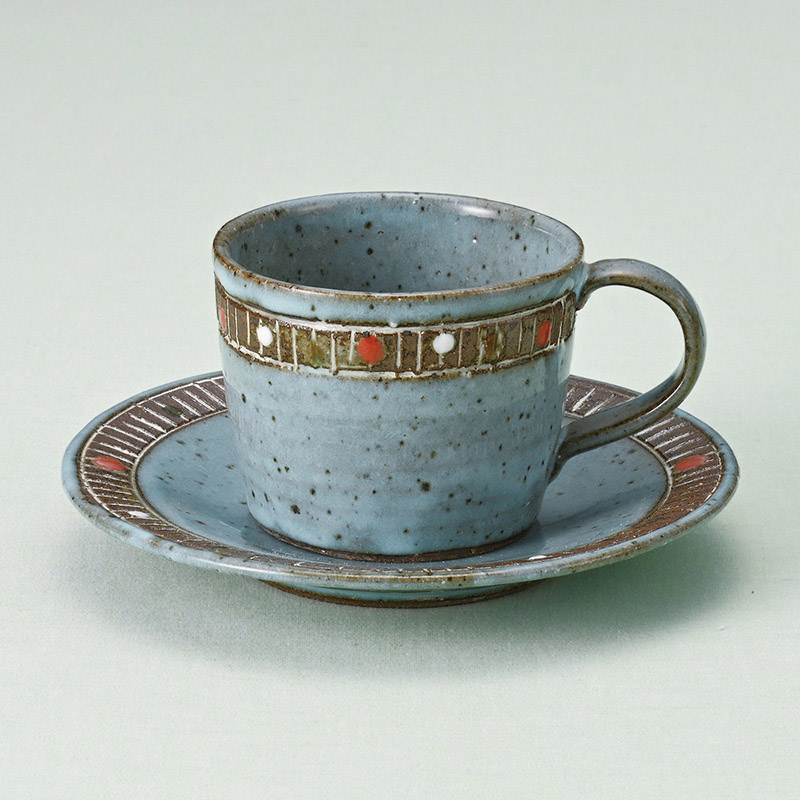 山万 66066-100 象嵌ヒスイコーヒー碗皿 1個（ご注文単位1個）【直送品】