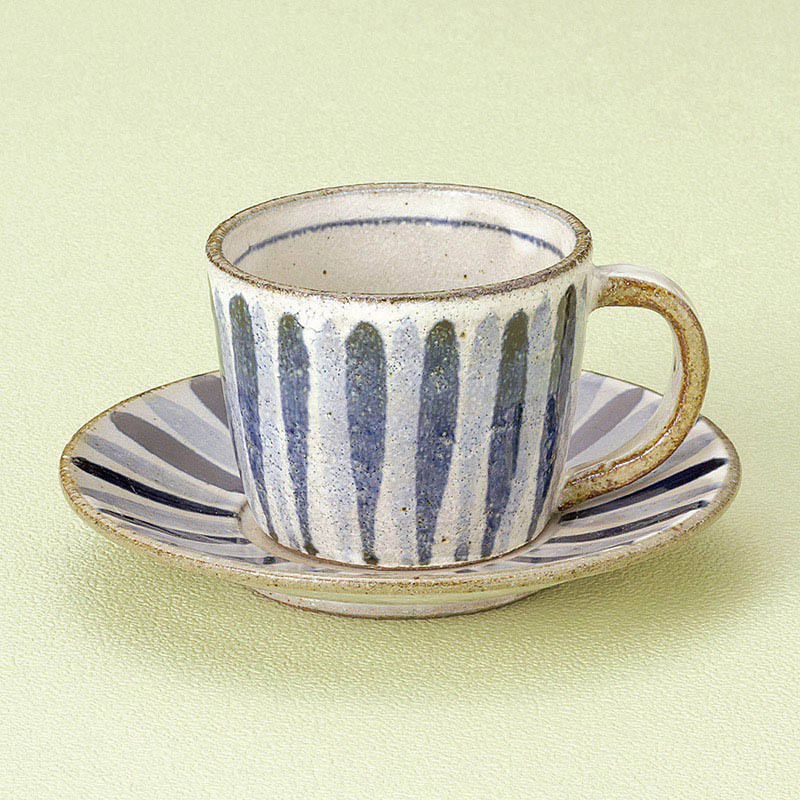 山万 66075-100 染付十草切立コーヒー碗皿 1個（ご注文単位1個）【直送品】