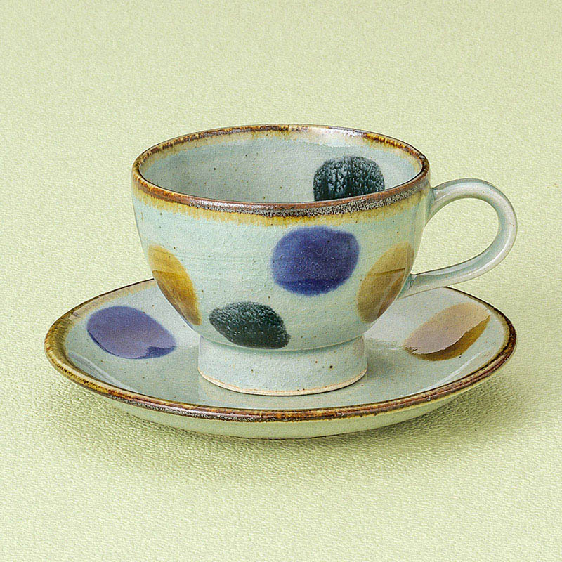 山万 66133-400 琉球三彩ブルーコーヒー碗皿 1個（ご注文単位1個）【直送品】