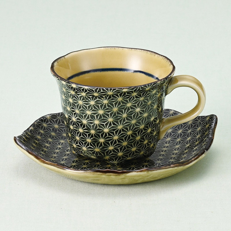 山万 65749-400 葉ふね刺子コーヒー碗皿 1個（ご注文単位1個）【直送品】