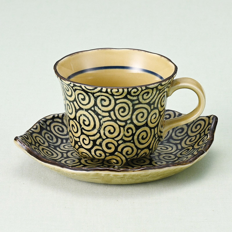 山万 65755-020 うず唐草コーヒー碗皿 1個（ご注文単位1個）【直送品】