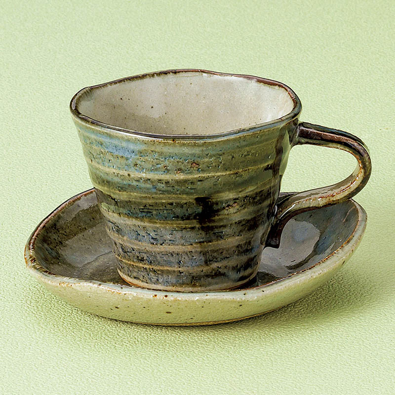 山万 66163-310 窯変ゴスさざ波コーヒー碗皿 1個(ご注文単位1個)【直送品】