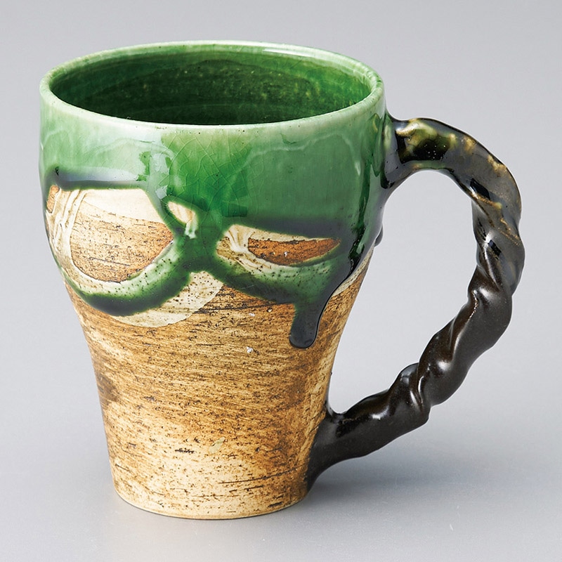 山万 66215-510 今織部ねじり手マグカップ 1個(ご注文単位1個)【直送品】