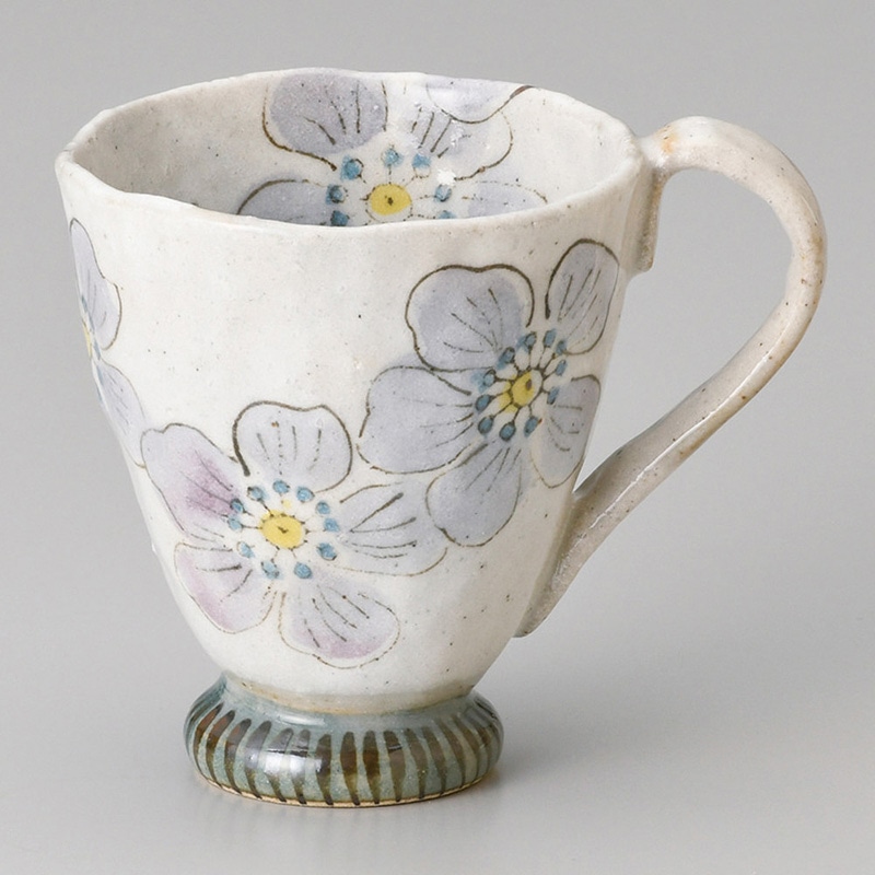 山万 66236-570 雪夢花中マグ(紫) 1個(ご注文単位1個)【直送品】