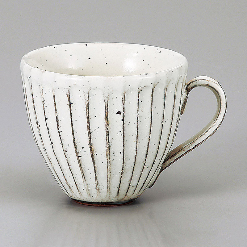 山万 66309-330 粉引 そぎ丸マグ 1個(ご注文単位1個)【直送品】