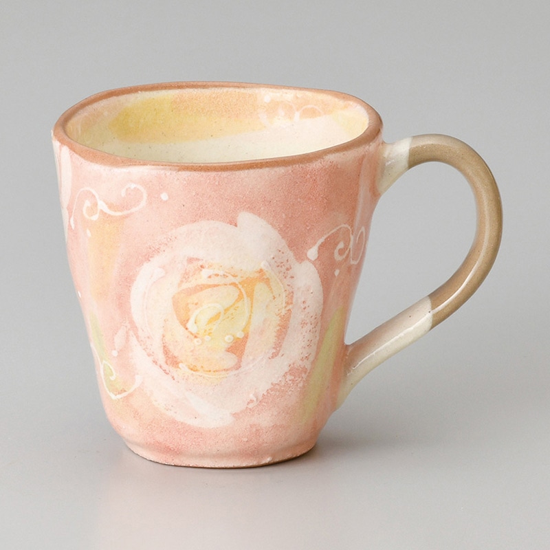 山万 66402-510 ホワイトローズマグ ピンク 1個(ご注文単位1個)【直送品】