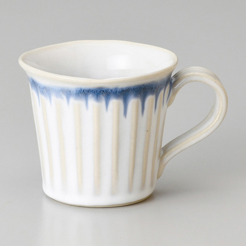 山万 66423-440 削ぎ青流しマグカップ 1個(ご注文単位1個)【直送品】