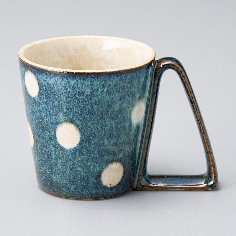 山万 66411-510 水玉たおれにくいマグ 藍 1個(ご注文単位1個)【直送品】