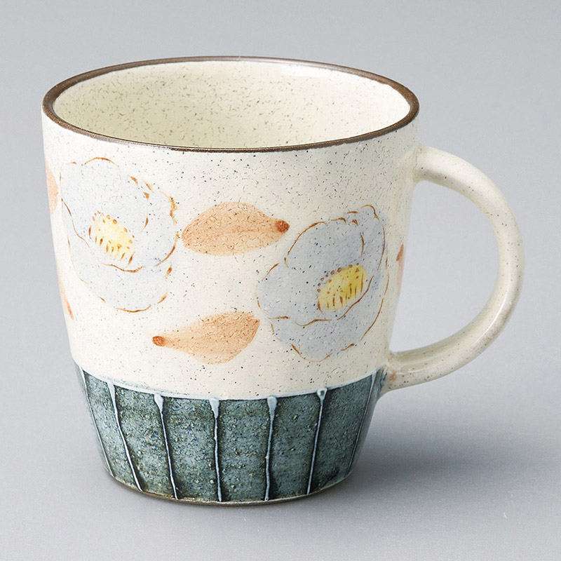 山万 66416-510 椿ストライプ 青マグカップ 1個(ご注文単位1個)【直送品】