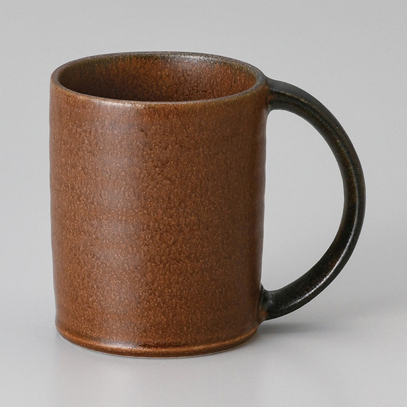 山万 66505-460 こげ茶切立マグ 1個(ご注文単位1個)【直送品】