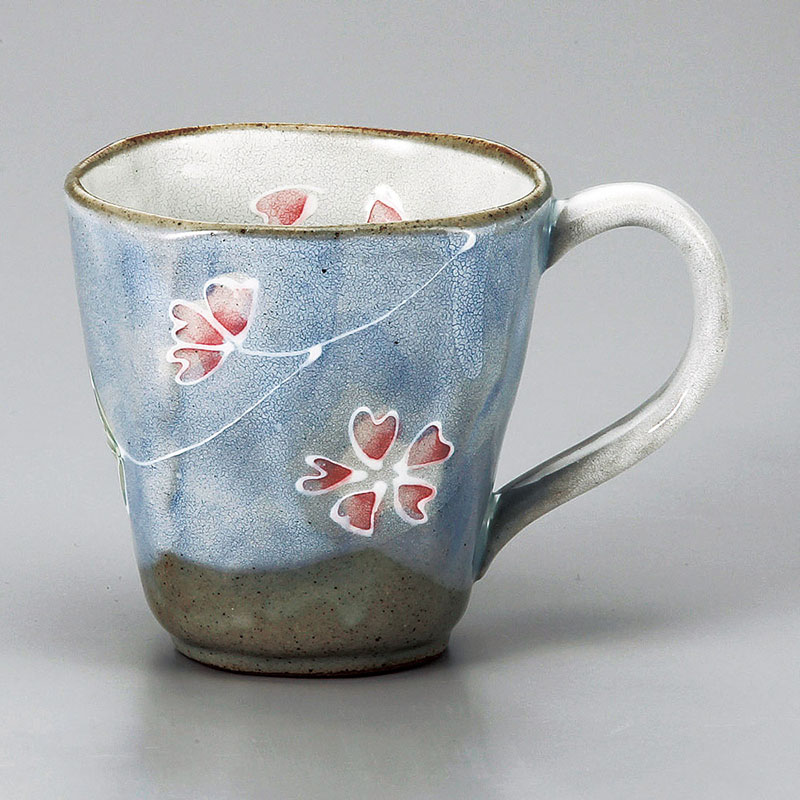 山万 66525-570 カイラギ桜マグ(青) 1個（ご注文単位1個）【直送品】