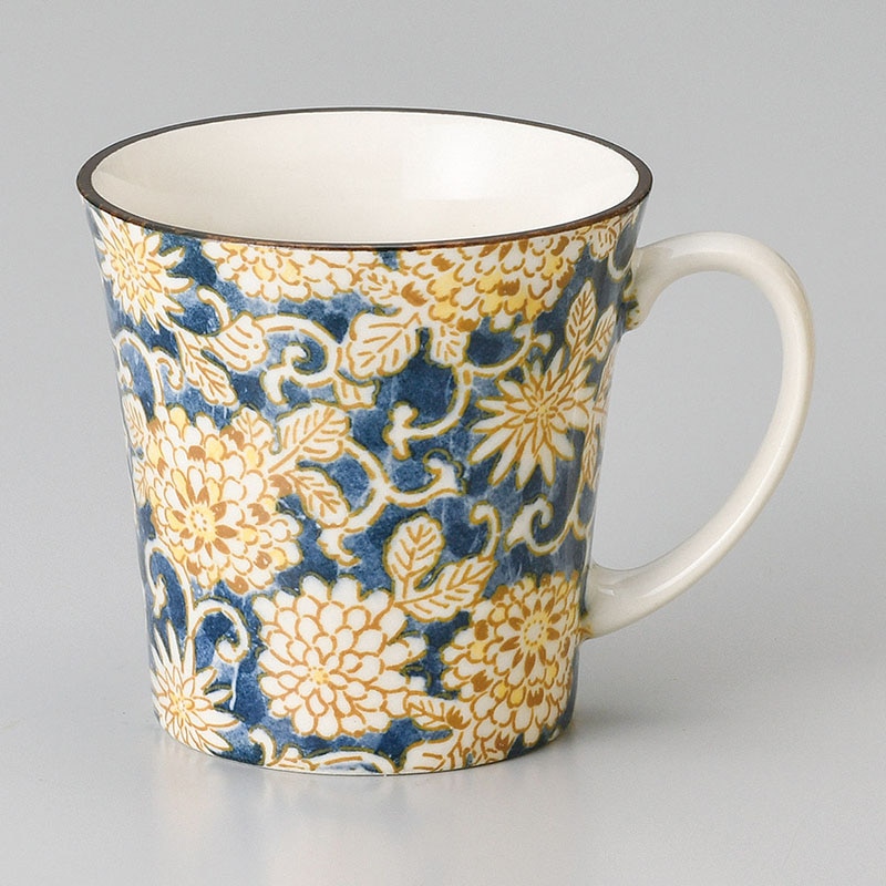 山万 66609-230 軽量反型マグ 色唐草(紺) 1個（ご注文単位1個）【直送品】