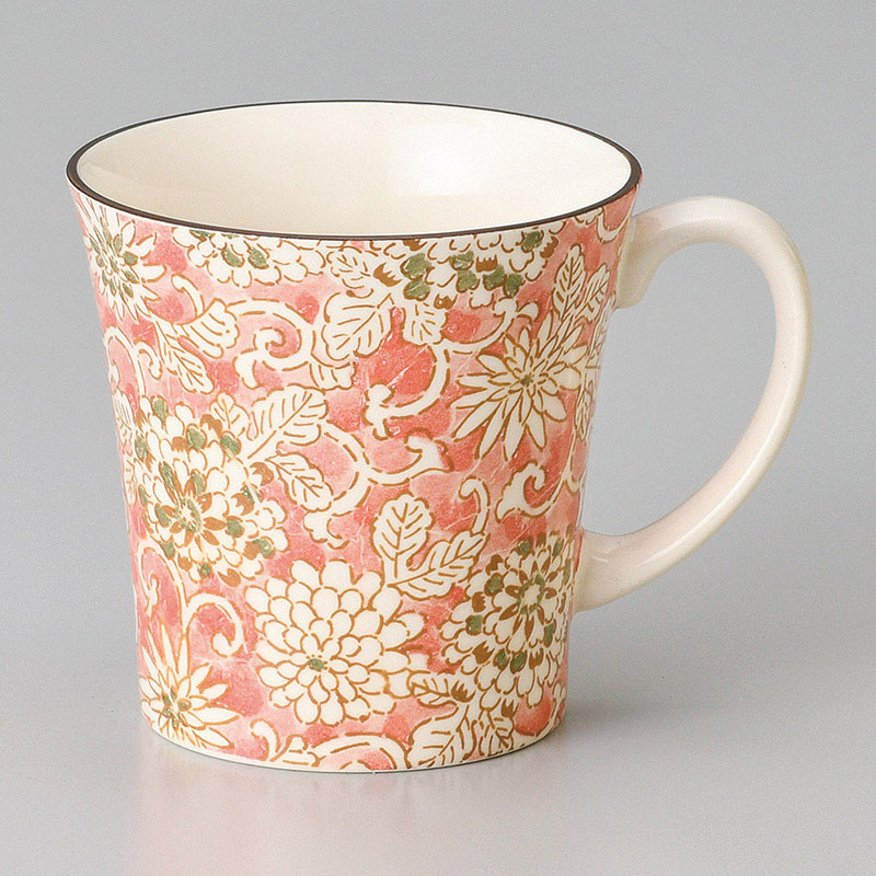 山万 66610-230 軽量反型マグ 色唐草(赤) 1個（ご注文単位1個）【直送品】