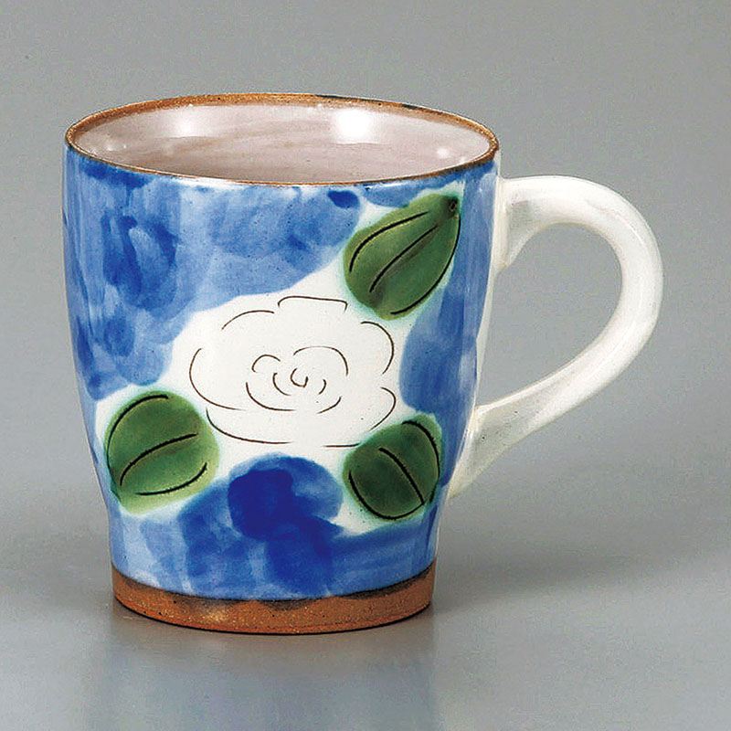 山万 66617-310 ダミブルー椿マグ 1個（ご注文単位1個）【直送品】