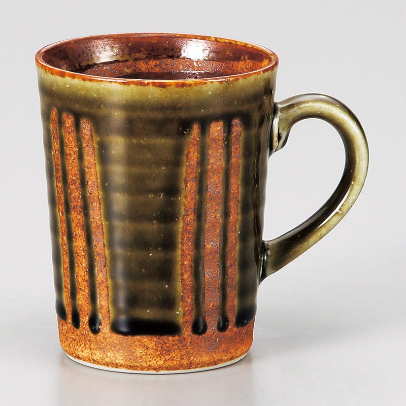 山万 66702-180 織部トクサ切立マグ 1個（ご注文単位1個）【直送品】