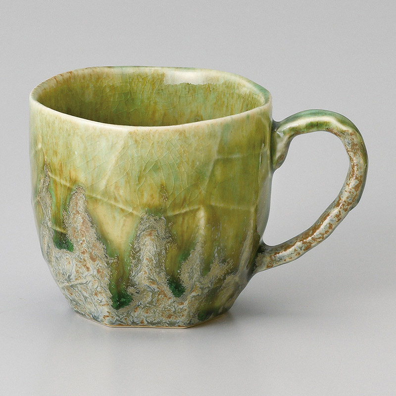 山万 66706-440 織部流しマグ 1個（ご注文単位1個）【直送品】