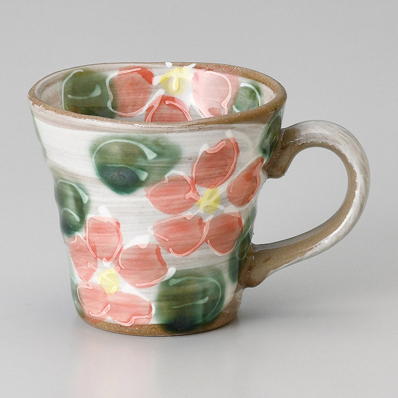 山万 66716-190 粉引さくら(赤)マグ 1個（ご注文単位1個）【直送品】