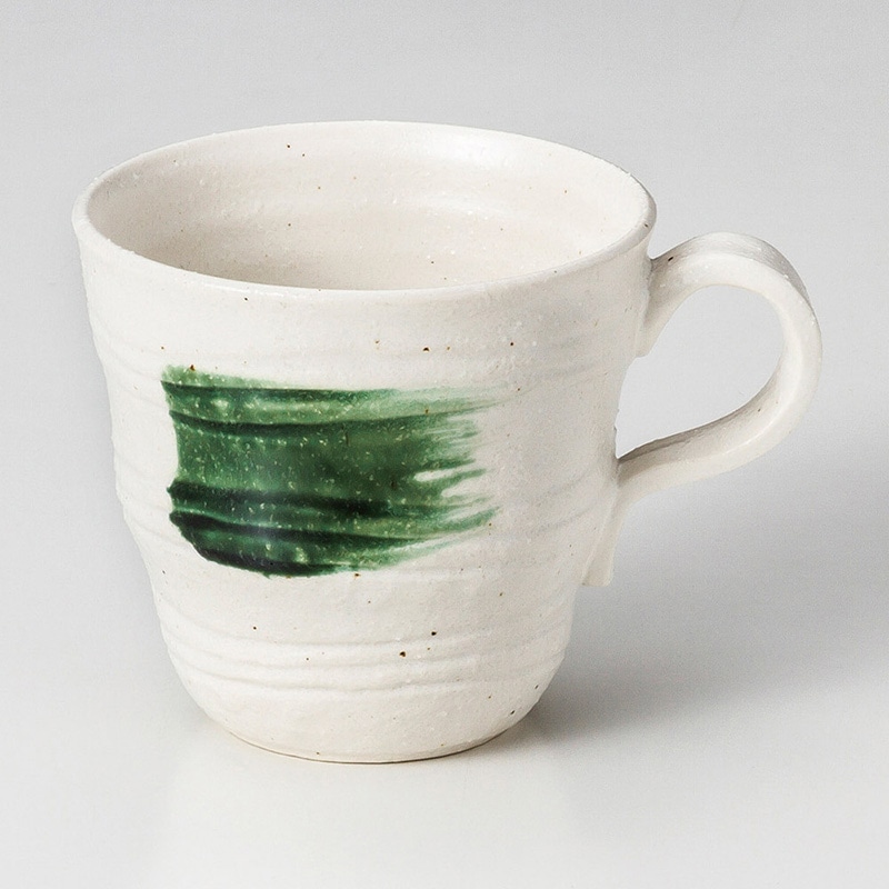 山万 66734-510 白釉渦潮マグカップ 1個（ご注文単位1個）【直送品】