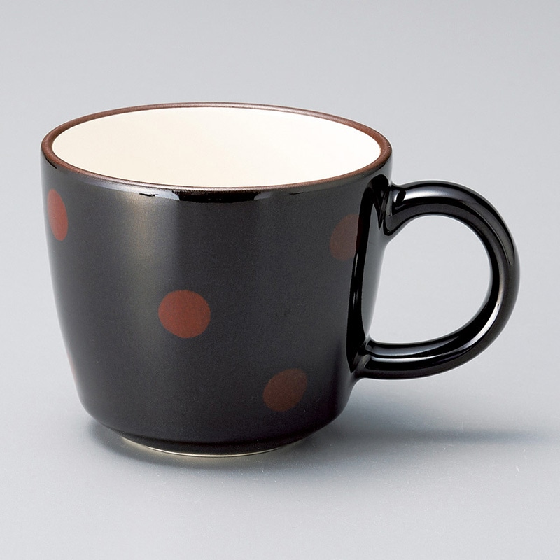 山万 66801-400 ドットテーパーマグ(アメ) 1個（ご注文単位1個）【直送品】