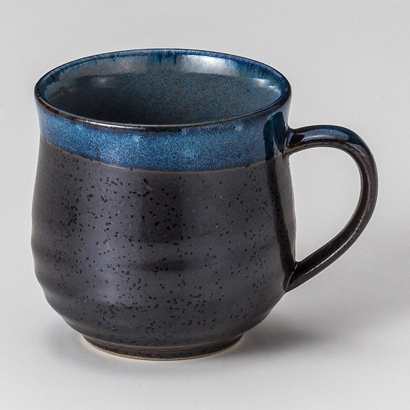 山万 66817-190 黒水晶渕流しマグ 1個（ご注文単位1個）【直送品】