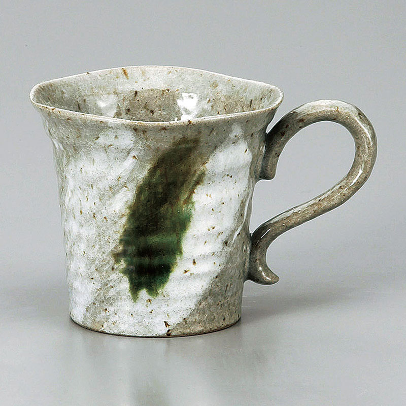 山万 66827-020 さざ波マグ白 1個（ご注文単位1個）【直送品】