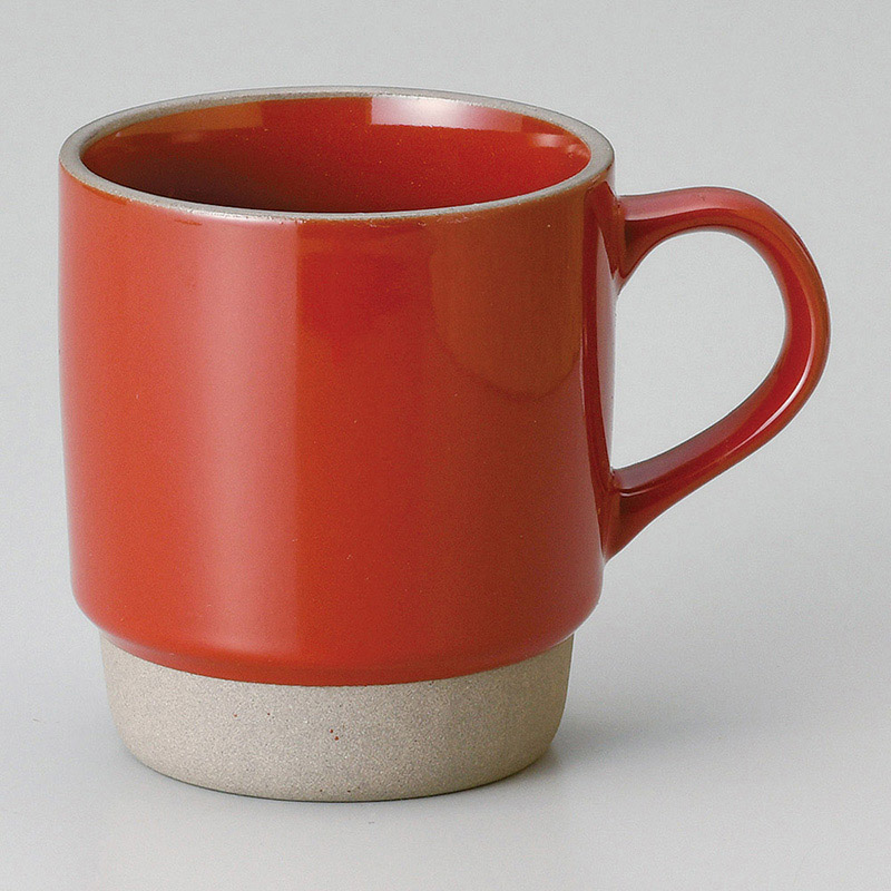山万 66919-400 S-Cafeスタックマグ(赤) 1個（ご注文単位1個）【直送品】