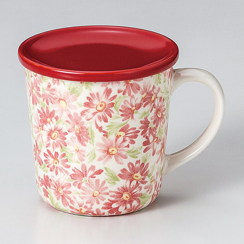 山万 67125-400 マーガレットピンク蓋付マグ 1個（ご注文単位1個）【直送品】