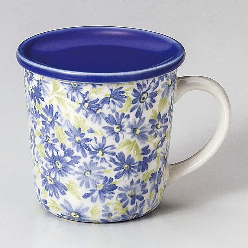 山万 67126-400 マーガレットブルー蓋付マグ 1個（ご注文単位1個）【直送品】