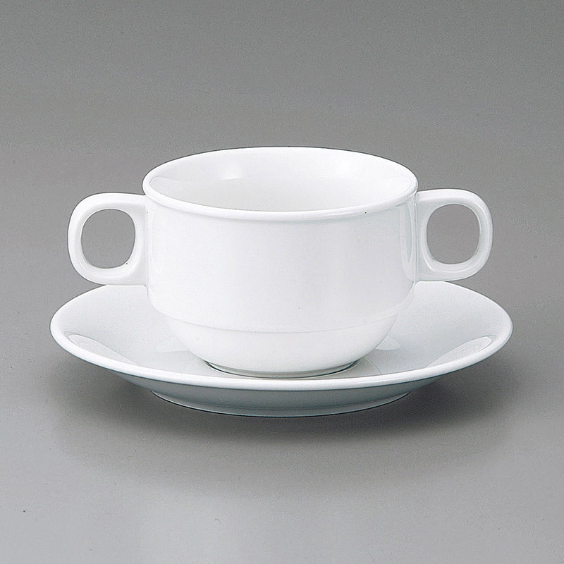 山万 67301-400 白磁強化スタックブイヨン碗のみ 1個（ご注文単位1個）【直送品】