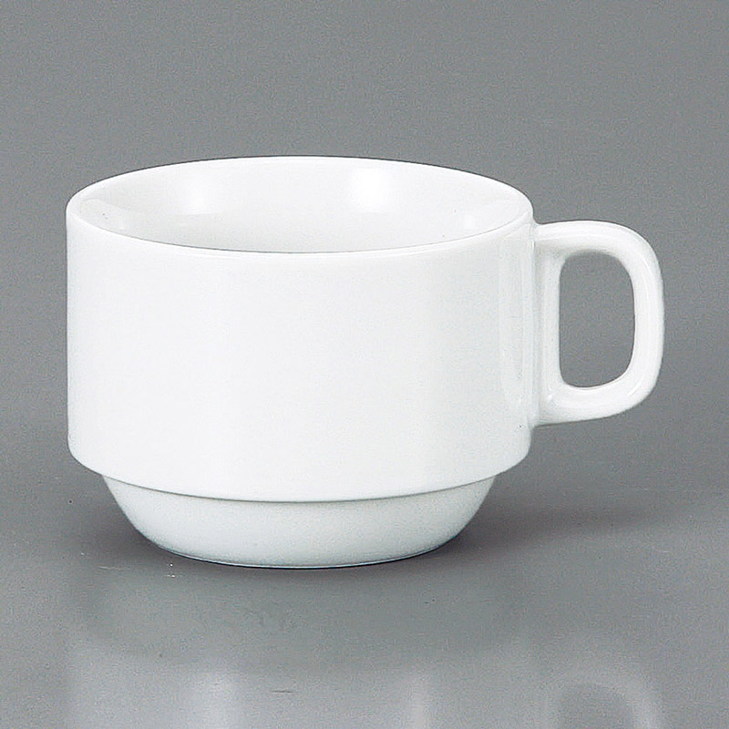 山万 67329-400 白スタック片手スープ 1個（ご注文単位1個）【直送品】