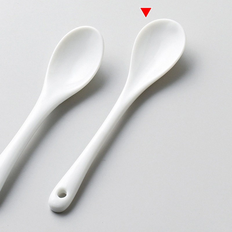 山万 67604-450 白磁スリムスプーン 中 1個（ご注文単位1個）【直送品】