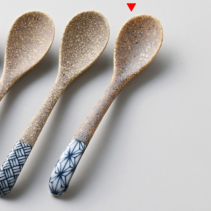 山万 67624-430 麻の葉信楽風スプーン 1個（ご注文単位1個）【直送品】